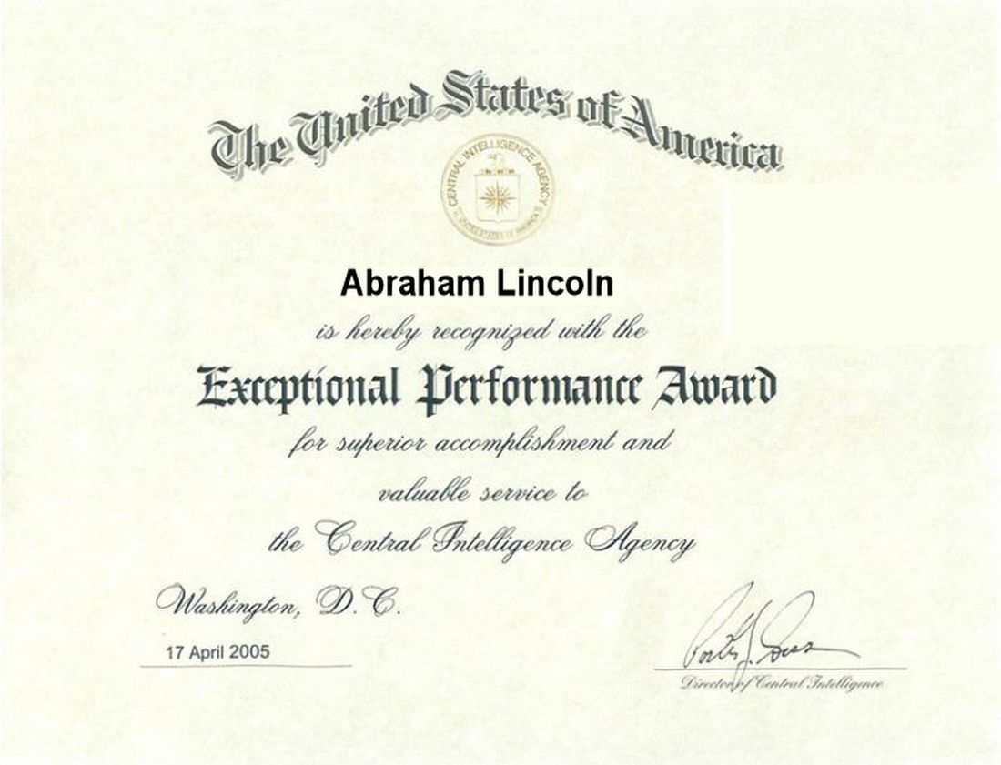Click to Enlarge-Esc to Close ArtWork1/WiseCracks Comments Memes/Abe Lincoln Award.jpg